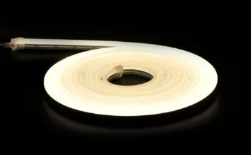 12V Neon Flex LED Strip Lighting IP65 Natural White Use it in long lengths for stunning coloured lighting effects or cut and shape into your own custom 'neon' signs.