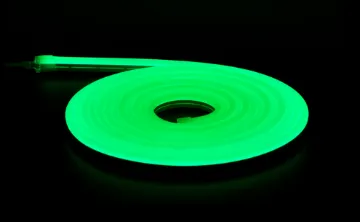12V Neon Flex LED Strip Lighting IP65 Green Use it in long lengths for stunning coloured lighting effects or cut and shape into your own custom 'neon' signs.