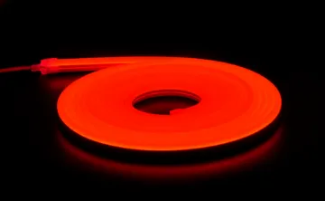 12V Neon Flex LED Strip Lighting IP65 Red Use it in long lengths for stunning coloured lighting effects or cut and shape into your own custom 'neon' signs.