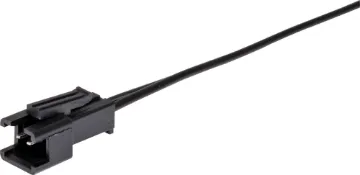 15cm Electroluminescent (EL) Wire 2 pin Connection Lead 15cm bare ends fig '8' cable fitted with a 2 pin JST male connector, which can be used when splitting a 3m roll into shorter lengths.