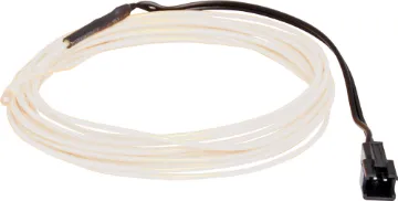 Electroluminescent (EL) Wire White 3m Roll Electroluminescent (EL) wire is commonly used in costumes, decorations and DIY signs. EL wire is a flexible phosphor coated copper wire which glows a particular colour when an alternating current is applied to it.