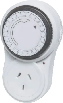 Mechanical Mains 240V Timer 24 Hour Standard 24 hour 240V mains timer. Allows easy selection of ON and OFF times at any 15 minute interval in a 24 hour period. Power down office appliances when you don't need them, for instance the coffee machine or photocopier after 5pm.