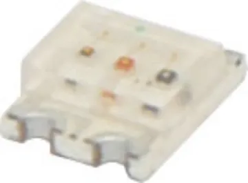 Red/Green/Yellow Tri-Colour 1210 SMD LED PK 10 These "flat top" international 1210 size LEDs are suitable for all automatic placement equipment. They are suitable for use with a lexan or membrane panel. 
Temperature range: -25C to +80C 
Viewing angle: 120 degrees 
Forward current: 30mA 
Typical