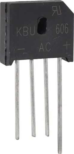 Rectifier Diode Bridges KBU606 600V 6 Amp, Plastic