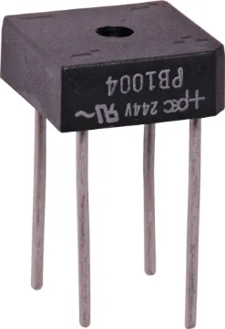 PW04 400V 6A Plastic Bridge Rectifier Rectifier Diode Bridges PW04 400V 6 Amp, Plastic (Dimensions - A=6.3mm, B=1.3mm, C=11mm, D=15mm, E=4mm, F=15mm)