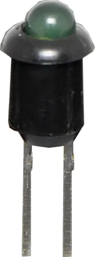 3mm Green LED with plastic bezel