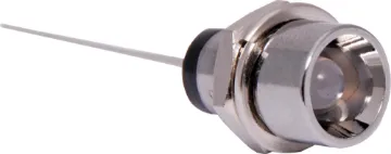 Blue 50mcd 3mm LED With Chrome Bezel 3mm Blue LED with chrome bezel, soldertail connection.