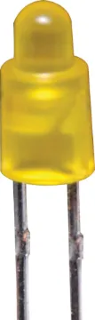 Yellow 5mcd 3mm Through Panel LED 3mm Yellow LED Thru-Panel Type