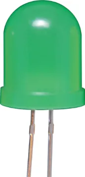 Green 100mcd 10mm LED 10mm Led Green
Viewing Angle: 50 degrees
Brightness: 100mcd
Voltage Typical: 2.2V
Voltage Max: 2.6V
Current: 30mA
Current Peak: 150mA