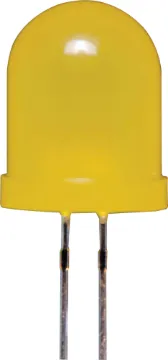 Yellow 80mcd 10mm LED 10mm Led Yellow
Viewing Angle: 50 degrees
Brightness: 80mcd
Voltage Typical: 2.1V
Voltage Max: 2.6V
Current: 30mA
Current Peak: 150mA