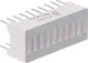 10 x Red Bar Graph LED PCB Mount Bar Graph LED display
Two or more of these bar graphs can be ganged together to give a longer LED display. 
Size: 25.3 x 10.16mm.
Uses standard 20 pin DIL spacing