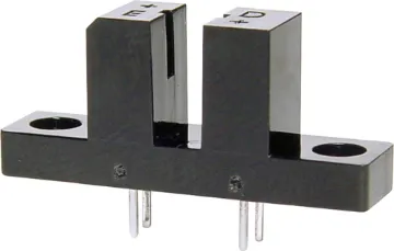 Photo Interrupter 	 A plastic encapsulated sensor housing IR LED and IR photo-transistor across a U shaped gap. Allows you to switch circuits on and off by detecting changes in light.