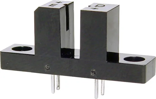 	 A plastic encapsulated sensor housing IR LED and IR photo-transistor across a U shaped gap. Allows you to switch circuits on and off by detecting changes in light.