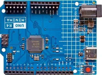 Funduino UNO R4 Arduino Compatible Development Board Introducing the Funduino UNO R4 Minima compatible Arduino board. Equipped with the RA4M1 microprocessor, this board offers enhanced processing power, expanded memory, and more, all while maintaining the reliable UNO form factor and practical 5V operating voltage. Get ready for a remarkable upgrade!