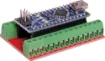 A breakout board fitted with 2.5mm pitch terminal blocks for every pin on the Funduino Nano board. Board dimensions 53 x 32 x 1.6mm