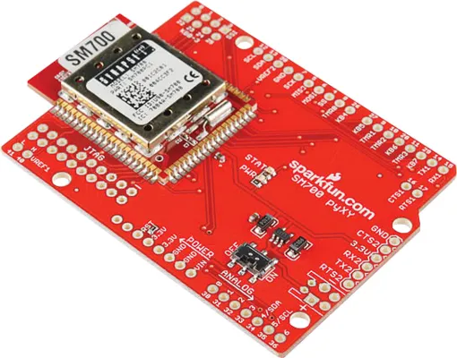 A shield compatible development board featuring the Synapse SM700 wireless network module. Designed to set up wireless mesh networks with a 32-bit ARM7 processor & plenty of on-board memory.