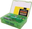 A handy parts kit containing everything you need to start learning Arduino and building projects. Includes a huge selection of sensor boards, LEDs, pots, jumper wires, a breadboard, LCD screen and much more! 