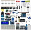 A handy parts kit containing everything you need to start learning Arduino and building projects. Includes a huge selection of sensor boards, LEDs, pots, jumper wires, a breadboard, LCD screen and much more! 