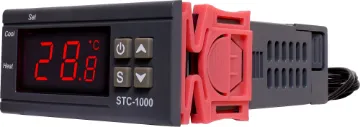 STC-1000 Digital Temperature Controller 12V DC The STC-1000 temperature controller is a self contained heating / cooling controller that operates on 12VDC and controls either AC or DC loads up to 10A max current.
