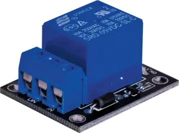 5V Relay Control Board Module/Shield This 5V relay module is suitable for integration with many types of micro control systems, including Arduino. Ideal for home appliance control. 5V-12V TIL control signal suitable for controlling DC / AC signal. The module is perfect for common Arduino applications.
- Suitable for SCM development, home appliance control
- 5V-12V TTL control sign