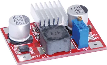 DC-DC Converter Module 3.5-35V In / 5-52V Out A converter module allowing a low input voltage to be increased to a higher output voltage. Input 3.5-35V DC. Output 5-52V DC. Ideal for powering higher voltage devices from a typical 5V microcontroller platform. 3A continuous current. Size:󈍌L x 38W x 14Hmm.