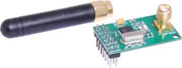 NRF905 ISM 433-915MHz RF Transceiver Module A 433-915MHz ISM band transceiver designed for use over distances up to 1000m. It is ideal for low power wireless communications between devices. 3.3V input. Note: when using, ensure you select a legal frequency for use in Australia. See ACMA website for more info.