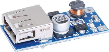 USB 5V DC Boost Module Accepts an input voltage of 1-5VDC and outputs 5V DC 600mA via USB. Ideal for powering projects from batteries such as a single 3.6V lithium cell. Very small module, easy to build into any design. 34L x 16Wmm.