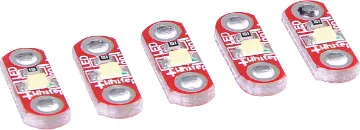 White SMD LED Sequins 5pk White SMD LED sequins in packs of 5pcs. Ideal for creating e-textile projects with Arduino Lilypad. 5V DC 40mA input. Size: 12.7W x 5.2H x 2.2Dmm.