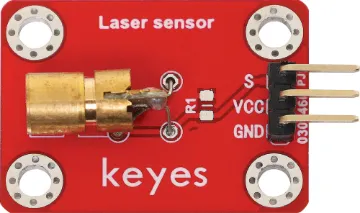 Red Laser Diode Breakout Module The transmitter module of the KEYES laser transmitter is designed for Arduino. Its connection port is compatible with the Arduino Shield transmitter.