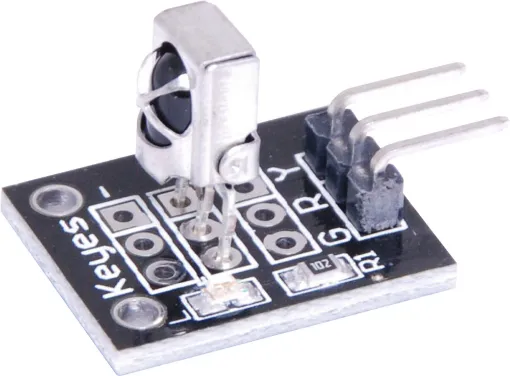 Build IR control into your project.  90&deg receiving angle. 18m max distance. Frequency: 37.9KHz. 3-5V input. 20L x 15Wmm.
