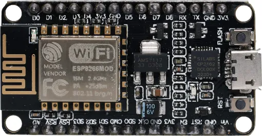 	 An Arduino compatible development board featuring WiFi making it ideal for plug-and-play projects.The board also features its GPIO broken out, a full USB-serial interface, NodeMCU pre-flashed and a power supply all on the one breadboard-friendly package.