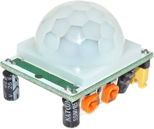 When this motion sensor module is used in projects it can detect motion based on changes in infrared light in the environment. It is ideal to detect if a human has moved in or out of the sensor range. An LED will light up when movement is detected. This makes the module a great addition to security application projects. 