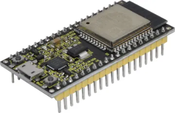 ESP32 WiFi-Bluetooth Module & Interface Board This board features a powerful ESP32 dual core microcontroller that has wifi and bluetooth. This allows it to have the ability to be programmed with the Arduino IDE.