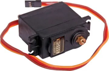 55g 360º Continuous Metal Servo for Arduino This tiny and lightweight servo can rotate 360 degrees, and works just like the standard servo. You can use any servo code, hardware or library to control these servos.