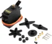 This tiny and lightweight servo can rotate 360 degrees, and works just like the standard servo. You can use any servo code, hardware or library to control these servos. 