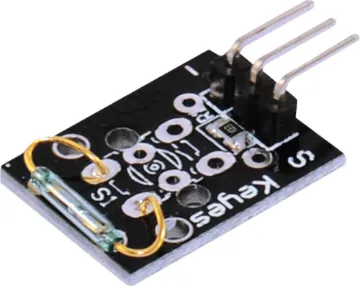 Reed Switch Sensor Breakout Module A non-contact normally open switch which operates via a nearby magnetic field. Connects to a digital input on an Arduino board.