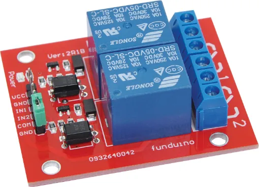 This 5V relay module is suitable for integration with many types of micro control systems, including Arduino. Ideal for home appliance control. The module is perfect for common Arduino applications.