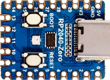 RP2040-Zero Development Board The RP2040-Zero, is a low-cost, high-performance Pico-like MCU board based on Raspberry Pi RP2040 microcontroller. 29 × multi-function GPIO pins. Configurable pin function, allows flexible development and integration.