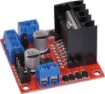 Uses an L298N H-Bridge designed to drive inductive loads, such as relays, solenoids, DC and stepping motors. It can also drive two independent DC motors or 1 stepper motor at 2A continuous current per channel. Standard Arduino shield dimensions with analog and digital output headers. 5V input.