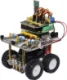 Line Tracking Smart Car Kit With Bluetooth This smart car kit uses the power of Arduino to provide a customisable line tracking and obstacle avoidance robot which can be modified, tweaked and upgraded. It features 4 wheels with acrylic
base. The IR and line tracking sensors keep the robot from bumping
into anything, whilst on board bluetooth allows control from your
smartphone.