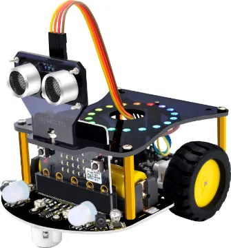 Micro:bit STEM Mini Smart Robot Car V2.0  STEM bot is an easy to program 2 wheel obstacle avoidance and line tracking robot. Coding your program is easy using the standard BBC Micro:bit  software.  Wiring and construction has been designed to be as simple as possible.