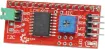 Connects to a 16x2 LCD module allowing you to drive the screen from just 2 IO pins on an Arduino development board. 5V input. Supports I2C protocol. 