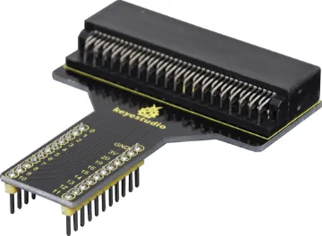 Micro: bit Breakout T-Adaptor Shield This adaptor shield allows you to breakout all pins on the BBC micro:bit and plug it directly into a breadboard for designing.