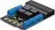 4 Relay Control Board for BBC Microbit This control board features 4 x 3A 120V AC/24V DC rated relays for building in device control, and trigger other systems in your design.