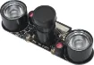 plugs directly into the CSI connector on the Raspberry Pi, and features two high-intensity Infrared LED spotlights for night time recording!