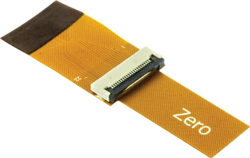 This cable enables communication between the Raspberry Pi 5 or Pi Zero and current CSI-connected camera products. One end utilises a 22-way, 0.5mm-pitch mini FPC format featured on the Raspberry Pi 5 MIPI connectors, and the other the 15-way, 1mm-pitch standard format used on current camera and display products.