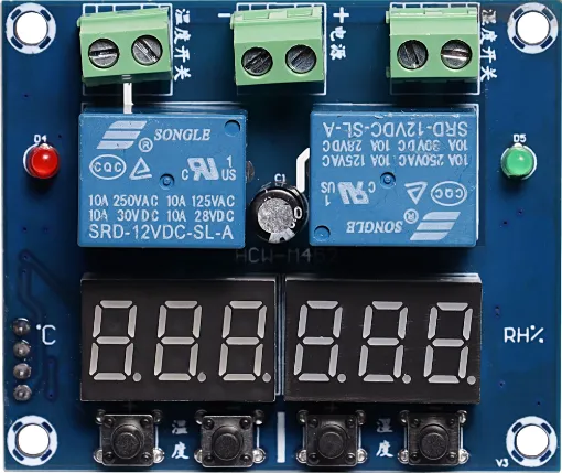 The XH-M452 Dual Output Temperature & Humidity Control Board is a versatile device designed for precision climate control applications. 