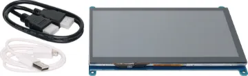7" LCD Touchscreen For Raspberry Pi 1024 x 600 A 1024x600 touchscreen for Raspberry Pi that supports standard HDMI interface input which can be directly connected to Raspberry Pi.