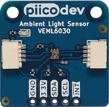 PiicoDev VEM6030 Ambient Light Sensor The PiicoDev® Ambient Light Sensor is a great solution for sensing ambient light levels.