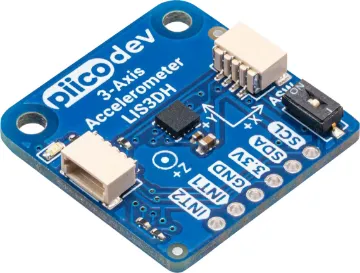 PiicoDev LIS3DH 3-Axis Accelerometer The on-board LIS3DH can measure 16-bit acceleration data in ranges from 2g to 16g in all 3 axes.